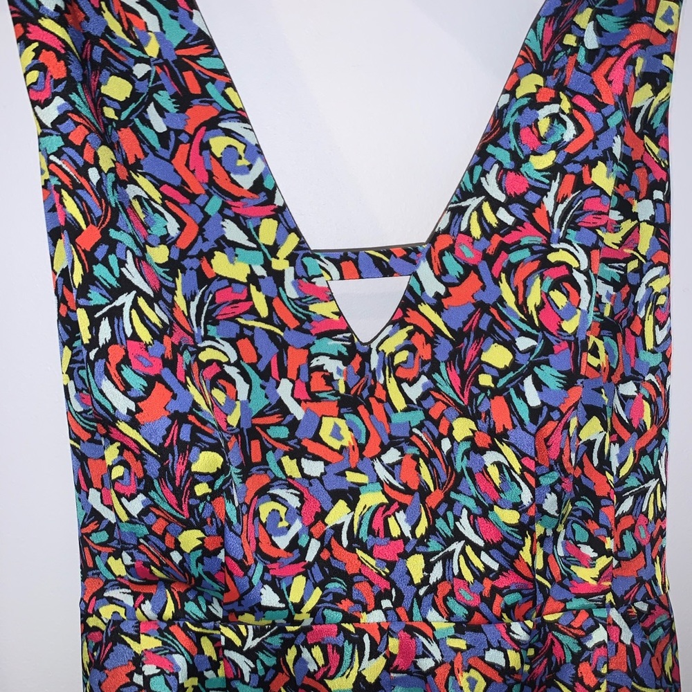 Bcbgeneration Multi Colored Halter Romper Size 2 - image 4